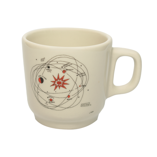Liana Finck - Planets Mug (10oz) by Fishs Eddy, ceramic mug with illustrated design by Liana Finck, perfect for coffee, tea, and everyday use