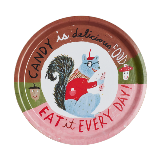 Squirrel Tray crafted from durable ceramic, great for everyday dining and entertaining